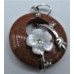 GP Round - Gemstone Round Shape Pendant with flowers and Bail - Assorted Stone Available