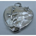 GP Heart Shape Pendant with Roses - Shell Gold and Silver