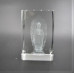 Crystal imitation Quartz Rectangle w Buddha (5 x 5 x 7.5 cm)