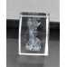 Crystal imitation Quartz Rectangle w Bear  (3 x 3 x 4 cm)