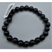 8 mm Gemstone Round Bead Bracelet - 10 pcs pack - Black Obsidian