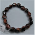 10-13 mm Gemstone Long Faceted Bracelet - 10 pc pack - Tiger Eye