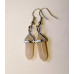 Bi-Point Pendant Gemstone Earrings - Style 1 - Silver Color