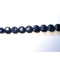 11mm Round Disk Lapis Bead Strand