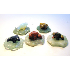 Frog on Lily Pad 2.25 Inch Figurine - Assorted Stones