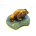 Frog on Lily Pad 2.25 Inch Figurine - Picture Jasper