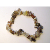 7 Inch Stretch Chip Bracelet - Botswana Agate  -10 pcs pack