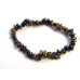 7 Inch Stretch Chip Bracelet - Tiger Eye Mix -10 pcs pack