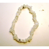 7 Inch Stretch Chip Bracelet - Rainbow Moonstone  -10 pcs pack