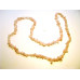 30-34 Inch Chip Necklace - Madagascar Rose Quartz  - 10 pcs pack