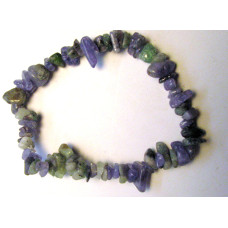 7 Inch Stretch Chip Bracelet - Tanzanite Mix  -10 pcs pack