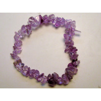 7 Inch Stretch Chip Bracelet - Cape Amethyst  -10 pcs pack