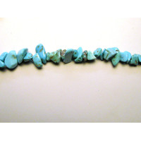 30-34 Inch Chip Necklace - Turquoise Color  - 10 pcs pack