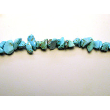 30-34 Inch Chip Necklace - Turquoise Color  - 10 pcs pack