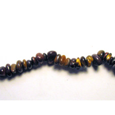 30-34 Inch Chip Necklace - Tiger Eye Mix  - 10 pcs pack