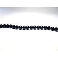 16 inch 12 mm Gemstone Round Bead Strand - Black Obsidian