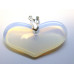 GP Heart - Stretched Gemstone Heart with Bail  Assorted Stones