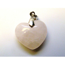 Small Heart with Bail - Rose Quartz