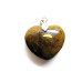 Small Heart with Bail - Tiger Eye