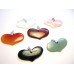 GP Heart - Stretched Gemstone Heart with Bail  Assorted Stones