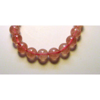 8 mm Gemstone Round Bead Bracelet - 10 pcs Pack - Lepidochrosite (Natural Strawberry) Quartz