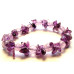 Gemstone Round Bead and Chip Bracelet - Amethyst