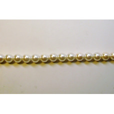 14mm White Shell Pearl Bead Strand 