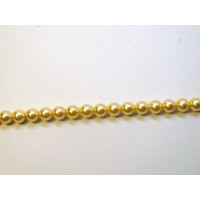 12mm Yellow Shell Pearl Bead Strand 