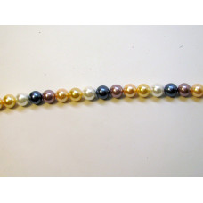 14mm Mixed Color Shell Pearl Bead Strand 