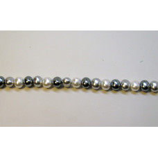 14mm Two Color Shell Pearl Bead Strand 