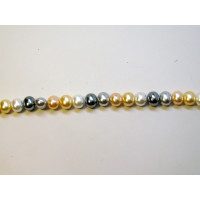 12mm x 15mm Egg Shaped Multi Color Bead Strand 