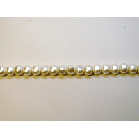 12mm x 15mm Egg Shaped White Bead Strand 