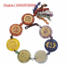 Chakra Hanger - Hanger with 7 round plate (1.50" OD) and 7 chips strands - 16" in length