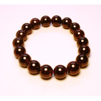 9 mm Gemstone Round Bead Bracelet - 10 pc pack -  Garnet