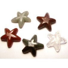 Starfish 1 Inch Figurine - Assorted Stones - Picture Jasper, Magahony Jasper, Dalimatian, Unikite