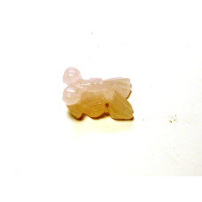 Goldfish Classic Carved Fetish Bead 0.75 Inch - Rose Quartz