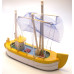 Small Sailing Ship #D with Yellow finish (13cm x 16cm)