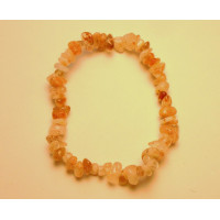 7 Inch Stretch Chip Bracelet - Golden Sunstone  -10 pcs pack