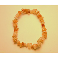 7 Inch Stretch Chip Bracelet - Golden Sunstone  -10 pcs pack