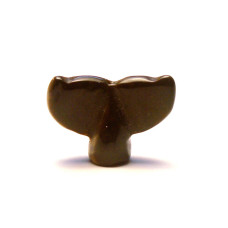 Whale Tail Carved Fetish Bead 0.75 Inch - Tiger Eye