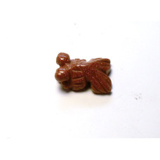 Goldfish Classic Carved Fetish Bead 0.75 Inch - Goldstone