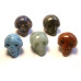 Skull Carved Fetish Bead 0.75 Inch - Assorted Stones