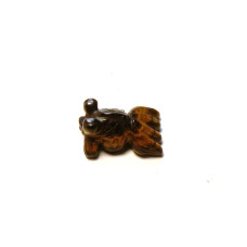 Goldfish Classic Carved Fetish Bead 0.75 Inch - Tiger Eye