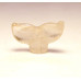 Whale Tail Carved Fetish Bead 0.75 Inch - Clear Quartz