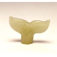 Whale Tail Carved Fetish Bead 0.75 Inch - Aventurine