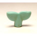 Whale Tail Carved Fetish Bead 0.75 Inch - Howlite Turquoise