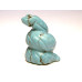 Snake (Cobra) Carved Fetish Bead 0.75 Inch - Howlite Turquoise