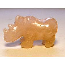 Rhino 1.5 Inch Figurine - Rose Quartz