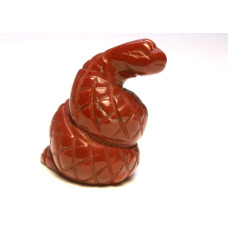 Snake (Cobra) Carved Fetish Bead 0.75 Inch - Rainbow Jasper