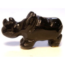 Rhino 1.5 Inch Figurine - Obsidian Black